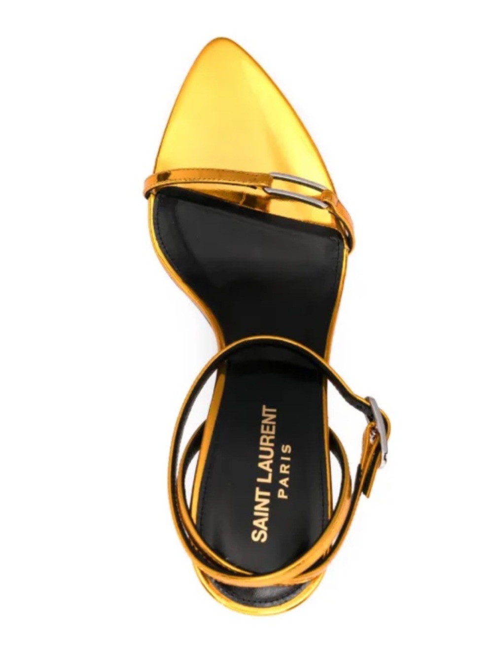 Saint Laurent Metal Tangerine 75mm Kitty sandals - Picture 5 of 10